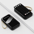 Built-in USB Multi Cable Macaron KC58 Power Bank 20000mAh with Digital LED Display. 