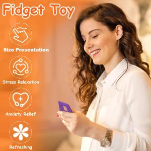 TESDFD 6PCS/set Silicone Soft Worry Stone Fidget Toy Relaxing Textured Textured Worry Rocks Educational Toy No Noise Children Sensory Stone Christmas Gift