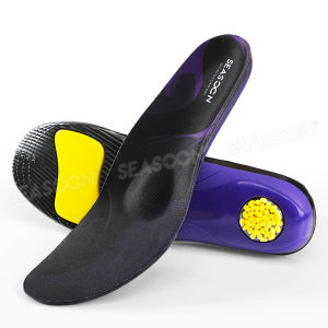 เบาะลมนุ่มเท้าแบน 3 ซม. รองรับส่วนโค้งดูดซับแรงกระแทกพื้นรองเท้าแก้ไขสีม่วงคล่องตัว