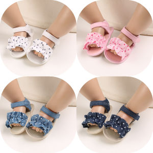 Newborn Baby Girl Shoes Baptismal Shoes 0-1MonthChristening Baby Girls Crib Princess Shoes Prewalker Shoes