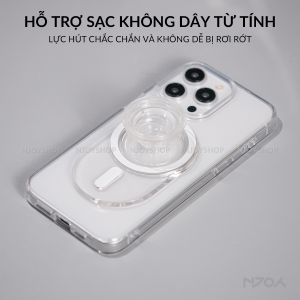 Ốp Nhám Chống Vân Tay Hỗ Trợ Sạc Không Dây Bảo Vệ Camera Cho iPhone 16 Pro Max 15 14 13 12
