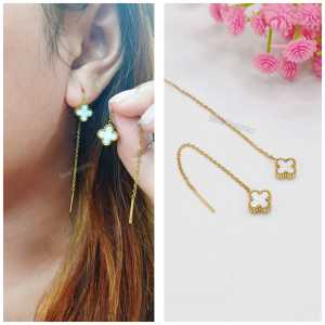 Anting tusuk titanium model jurai perhiasan wanita trendy anti karat anti luntur(COD)