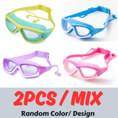 🇲🇾READY STOCK KL (Yr 3-12) Kids Swimming Goggle Swim Diving Adjustable Waterproof Anti-fog UV Wide Vision Goggles Cermin Mata Renang Kanak-Kanak(With Box)
