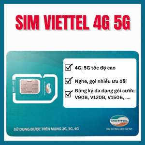 Sim VIETTEL 4G Nạp Tiền Nghe Gọi Nhắn Tin Đăng Kí Mạng các GÓI SD70 - SD120 - V90B - V120B - V150B - V200B - Sim Data tốc độ cao - miễn phí gọi nội mạng - Hàng Chính Hãng .FREESHIP - CHƯA KÍCH HOẠT.