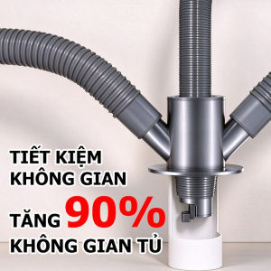 Nắp Bịt Ngăn Mùi Thoát Nước Inox Kèm Đầu Chia Đa Năng Chống Côn Trùng Trào Ngược Cho Bếp Và Nhà Tắm - Khớp Nối Ống Xả Chậu Rửa Bát Máy Giặt 2 3 4 Nhánh Van Trọng Lực Thoát Nước Nhanh 90 Độ Đệm Silicon Siêu Kín Tiện Lợi Chuẩn Ống PVC 50/75mm Siêu Bền Đẹp