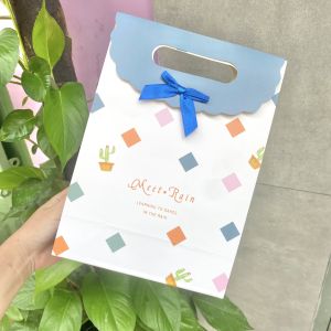 (Sz 19.5x27x9cm) Túi Giấy Đựng Quà Tặng Có Nắp Nhiều Kiểu Nhiều Hình Khác Nhau Phụ Kiện Bữa Tiệc Ngày Lễ