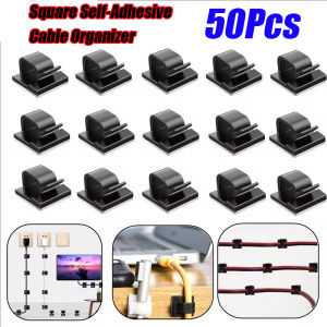 50Pcs Cable Organizer Clips: Strong Cord Holders & Desktop Cable Organizer