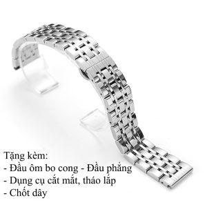 Dây đeo đồng hồ kim loại đúc đặc size 20mm 21mm 22mm dây đồng hồ nam nữ thép inox không gỉ cao cấp phụ kiện đeo đồng hồ