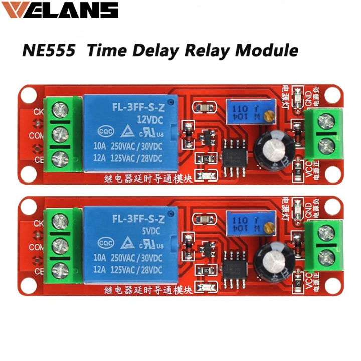 NE555 Timer Switch Adjustable Module Time delay relay Module DC 5V ...