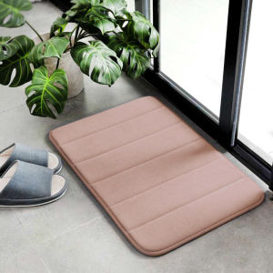 Soft  Absorbent Mat Memory Foam Bath Bathroom Bedroom Floor Shower Rug Decor Coral Velvet Doormat Cot Rug 16 X 24 INCHES