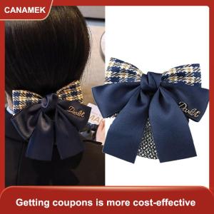 【CANAMEK】 Y tá Nghề Nghiệp hãng hàng không tiếp viên tóc Net Túi phụ kiện thanh lịch tóc Bow làm việc kẹp tóc