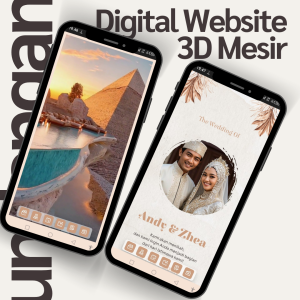 Surat Undangan Digital Website Pernikahan Islam 3d Animasi Mesir Wedding Video Motion Link Wa Online