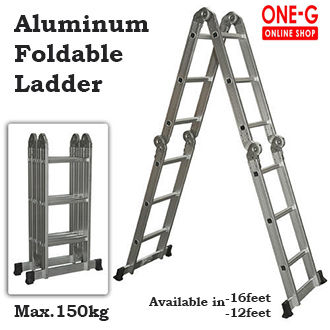 Aluminum Multi purpose Folding ladder 12FT 16FT 20Ft Compact And Portable Step Ladder Versatile Multi Function Ladder Safe And Easy To Use Ladder Lazada Lazada PH