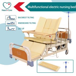 Multifunctional electric nursing bed for elderly with lifting bed and toilet hole turning nursingbed