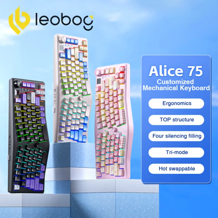 tùy chỉnh windows explorer trong windows 7 - ... Leobog A75 tùy chỉnh bàn phím cơ có dây/2.4G/BT kết nối 83 phím sắp xếp ...