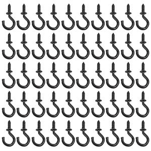50Pcs Hook Screw Sturdy and Durable Wall Mounted String Light Holder Ceiling Hooks Keys Cup Hanger