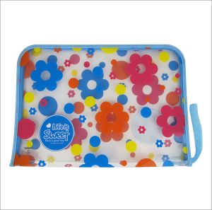 TOMEX Zipper Bag Map Zipper Folio Map Plastik Resleting Motif Life is Sweet