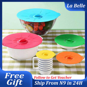 Silicone Suction Lid  硅胶真空盖 保鲜盖 Easy Vacuum Seal Sealer Bowl Can Kitchen Food Grade Microwave Safe Oven Fresh Refrigerator Container Penutup Mangkuk Cawan Dapur
