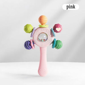 Aoduoyaya Baby Sensory Teether Toys Rattle Stick 6-12 Months Montessori Developmental Toys Game Hand Grip Rattle Ball Infant Chew Toys