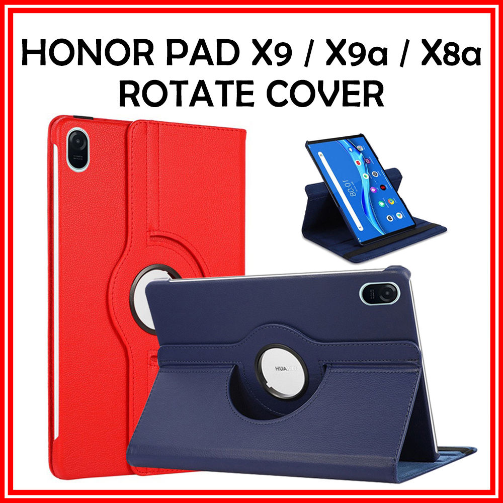 Sarung Flip Kulit PU Berputar 360 Darjah Untuk Honor Pad 10, X9, X8a, X7, Penutup Pelindung Tablet Dengan Stand Boleh Putar
_voghion.com
