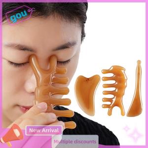 gou Guasha เครื่องนวดหน้าทำจากเรซินใช้นวดสปาลดอาการบวมที่ยกจมูก