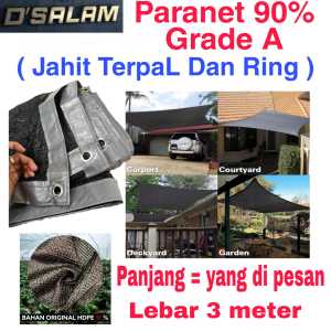 90% Net Penyumbat Sinar UV Anti UV Grade A dengan Ring - Pelindung Terpal untuk Carport/Garden/Deckyard
