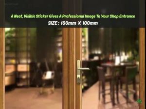 Cashless Payment Sticker E-Wallet Door Sign DS Brand M
