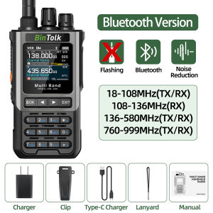 BinTolk BT8200 Walkie Talkie 10W Tri Power Full Band Bluetooth Programme Noise Reduction Type-c Charger Portable AM FM Communication CB Two Way Radio
