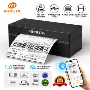 RONGTA RP425 A6 Thermal Printer Bluetooth/USB| Thermal Label Printer Waybill AWB | Barcode Shipping Printer iOS Android