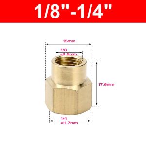 WAPKTY BSP Female Thread Brass Pipe Fitting Hex Shape Brass Hose Adapter Durable 1/8" 1/4" 3/8" 1/2" 3/4" 1" Copper Pipe Fitting