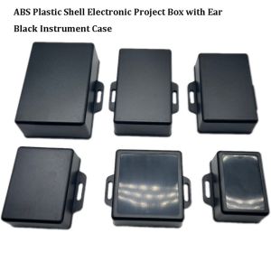 MACRAMEX ABS Plastic Project Enclosure Boxes with Ear Waterproof Storage Case High Quality Black Housing Instrument Case Electronic Supplies