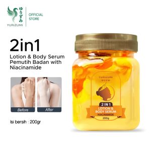 YURIZUMI 2 in 1 Lotion & Body Serum With Niacinamide Mencerahkan dan Melembabkan Kulit 200gr