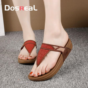 DOSREAL Wedges Sandal Women Original Platform Sandals Korean Style Wedge Slippers With Heel Ladies Slim Slippers Muffin Slippers 松糕鞋女 拖鞋女