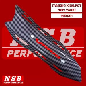 Cover Knalpot Tameng Knalpot NSB Racing Carbon Akrilik High Quality Pelindung Knalpot Vario 125/150