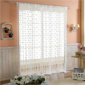 XUANY New Arrivals Room Drapes High Quality Door Loving Curtain Pattern Tassel Window