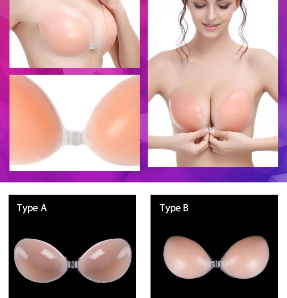 KnD Seamless Breathable NuBra Push Up Silicone Invisible Bra