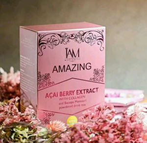 Acai Berry Collagen with Bacopa Monieri | beauty hair skin nails joints workout recovery good sleep memory enhancer brain booster I AM Amazing IAM Worldwide