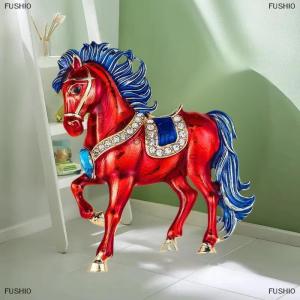 [COD] FUSHI0 Tinh Tế Rhinestone Chạy Ngựa Trâm Cài Cho Phụ Nữ Người Đàn Ông 4-Màu Men Động Vật Trâm Pins Năm của Ngựa Đảng Đồ Trang Sức Quà Tặng