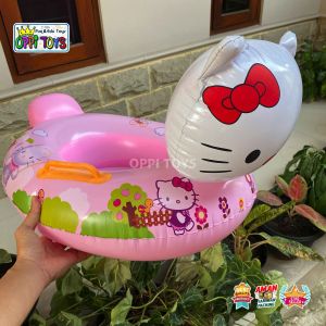 Pelampung Hello Kitty Model Duduk - Swim Ring Kids Motif Kartun - Pelampung Renang Bulat Diameter 70cm Karakter Hello Kitty