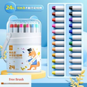 Crayon Putar Washable 36/48 Color Crayon For Kids Tidak Beracun yang Dapat Dicuci Seni Gambar Pastel Minyak Crayon Tidak Kotor Ditangan