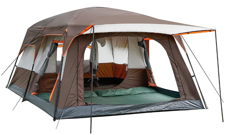 KTT Extra Large Tent 12 Person(Style-B),Family Cabin Tents,2 Rooms ...