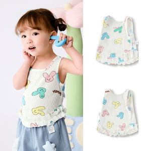 Balabala เสื้อกั๊กเด็กผู้หญิงเสื้อยืดแขนกุดแบบบางสำหรับฤดูร้อน