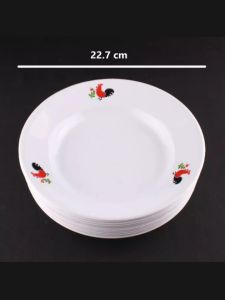 HARGA GROSIR 12 PCS / 1 LUSIN PIRING PLASTIK AYAM JAGO / PIRING MAKAN PLASTIK TEBAL TERMURAH TERBARU