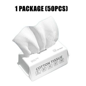 100pcs Disposable Wash Face Towel 100% Cotton Soft Clean Face Towel Make of Cotton MakeupTowelWash Facial Tissue Wet and Dry Use Towel