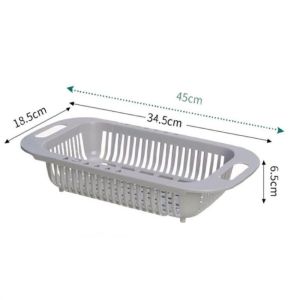 Retractable Kitchen Foldable Sink Drainer Plastic Filter Dish Rack Flexible Drain Basket Drainer