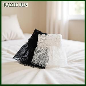 RAZIE BIN Women Arm Sleeves With Short Tassels White And Black Pleated Cuff Beautiful Lace Accessories Outdoor Embellishments