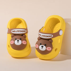 high quality Little Deer Mili Summer Cute Cartoon Slippers Bear Outdoor Clogs Boys Girls Soft Sole Childrens Sandals 2025