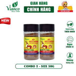Combo 2 hủ gia vị ướp thịt Ngũ Vị Hương hủ 50g Hiệu Con Nai Gia Vị Việt Ấn gia vị Vianco