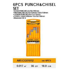 DINGQI Alat Ketok Besi Baja Punch Chisel Center Punch Set CG01012