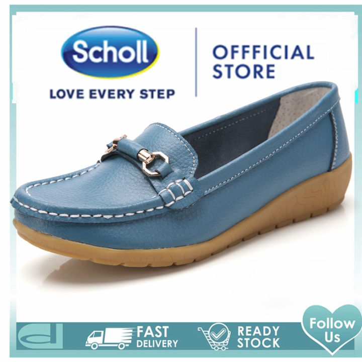 scholl women shoes Women s scholl leather shoes sandal scholl ladies shoes Kasut wanita scholl women Korean sandal for women casual shoes Scholl Women s Boat Shoes Loafers Shoes Women s Flat Shoes Laz...